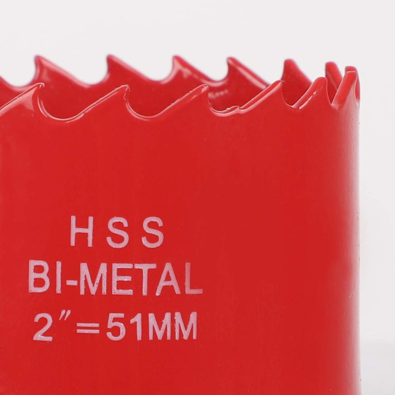KINJOEK 2 Inch 51 MM Hole Saw Heavy Duty Steel Cornhole Boards Hole Saw Blade Corn Hole Drilling Tool Drill Bit Saw for Cornhole Game, Red 1 Packs 2" Red - NewNest Australia