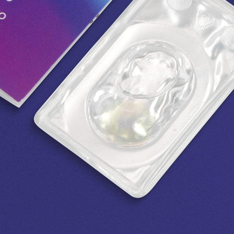 Glamlens Silicone Comfort Contact Lenses Very Opaque And Natural Gray Colored Rose Gray + Container - 1 Pair (2 Pieces) - Dia 14.00 - Without Strength 0.00 Dioptres - NewNest Australia