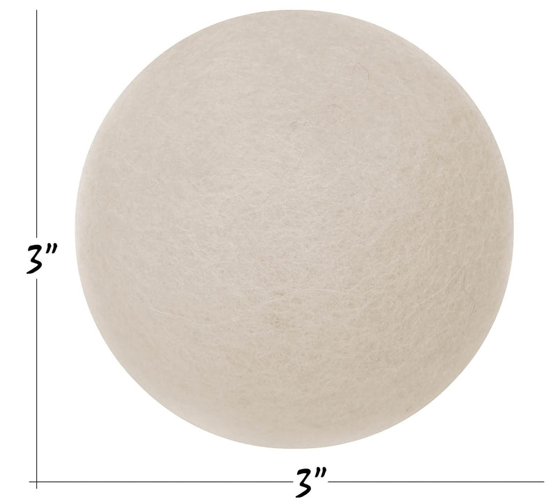 Wool Dryer Balls - Natural Fabric Softener, Reusable, Reduces Clothing Wrinkles and Saves Drying Time. The Large Dryer Ball is a Better Alternative to Plastic Balls and Liquid Softener. (Pack of 6) - NewNest Australia
