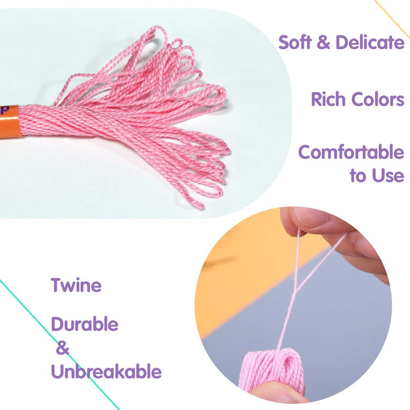 ZXIIXZ 36 Colors Crafts Floss, Cross Stitch Threads, Friendship Bracelets Floss, Cotton Thread Cross-Stitch Thread for Cross Stitching, Embroidery, DIY Bracelets, Friendship Bracelets Floss - NewNest Australia