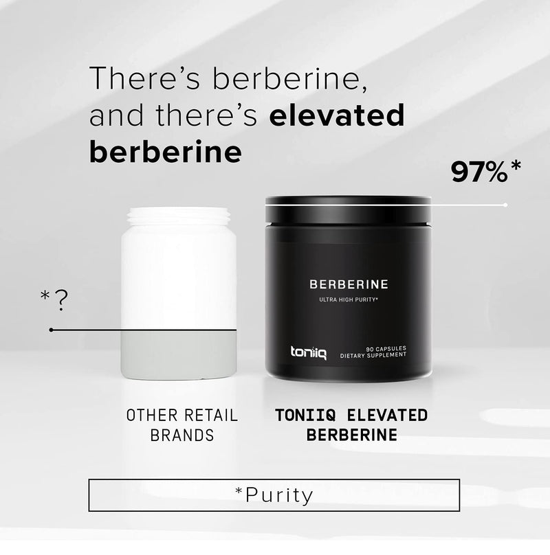 Ultra High Strength Berberine HCl from The Himalayas - 97% Highly Purified and Bioavailable - Wild Harvested - 82:1 Concentrated Formula Berberine 500mg - 90 Veggie Capsules - NewNest Australia