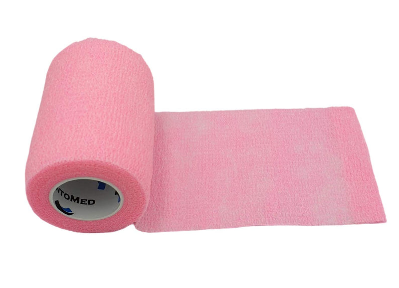 Pintomed Self-Adhesive Bandage Stretched - 10 X Pink Bandages Rolls - 7.5 Cm X 4.5 M Cohesive Bandage Bandage Fixation Bandage Self-Adhesive Health Plaster Sports Tape Piece For Wrist Leg Arm Vet Wrap - NewNest Australia