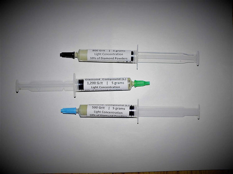 TechDiamondTools Kit of 3 Diamond Lapping Paste Polishing Compound 500 800 1200 Grit Lapidary Paste for Rock Glass Metal Jewelry Resin Marble with 10% of Diamond Powder USA Made 1200 800 500 grit - NewNest Australia