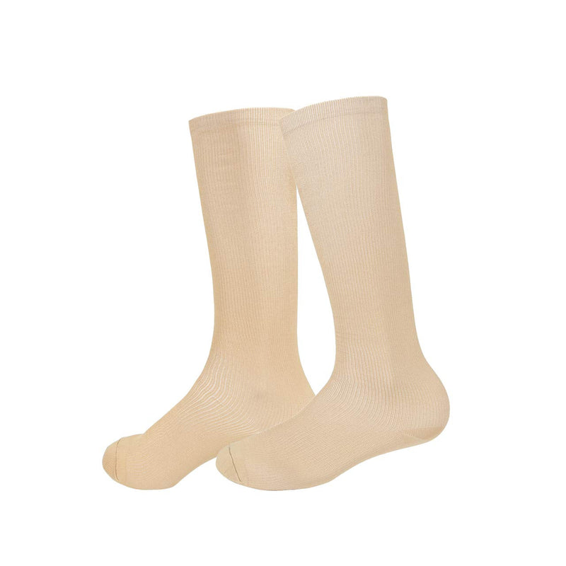 Faletony Compression Socks 20-30mmHg for Men & Women - Best Stockings for Running, Nurses, Athletic, Pregnancy, Flight Travel Skin Color L-XL - NewNest Australia