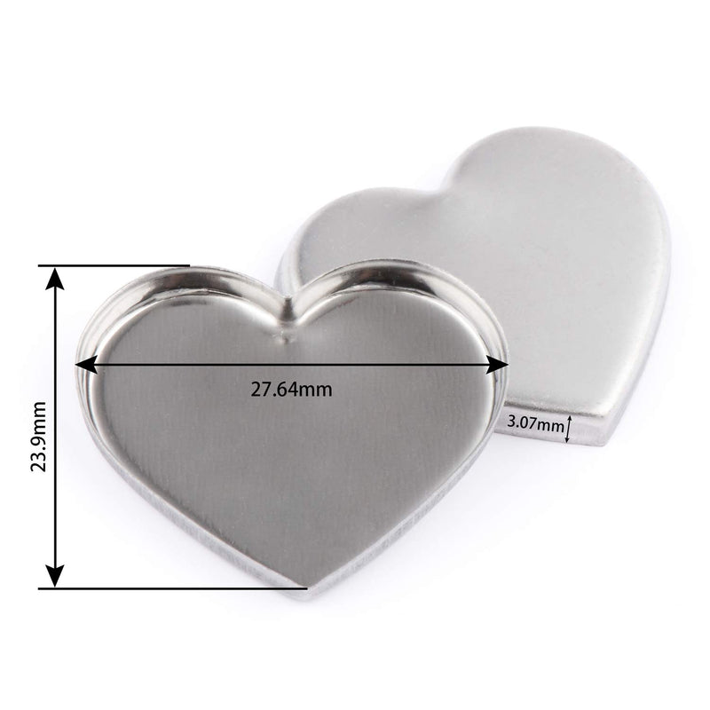 Allwon 56 Pack Empty Heart Shape Metal Pans for Eyeshadow Palette Magnetic Makeup Palette - NewNest Australia