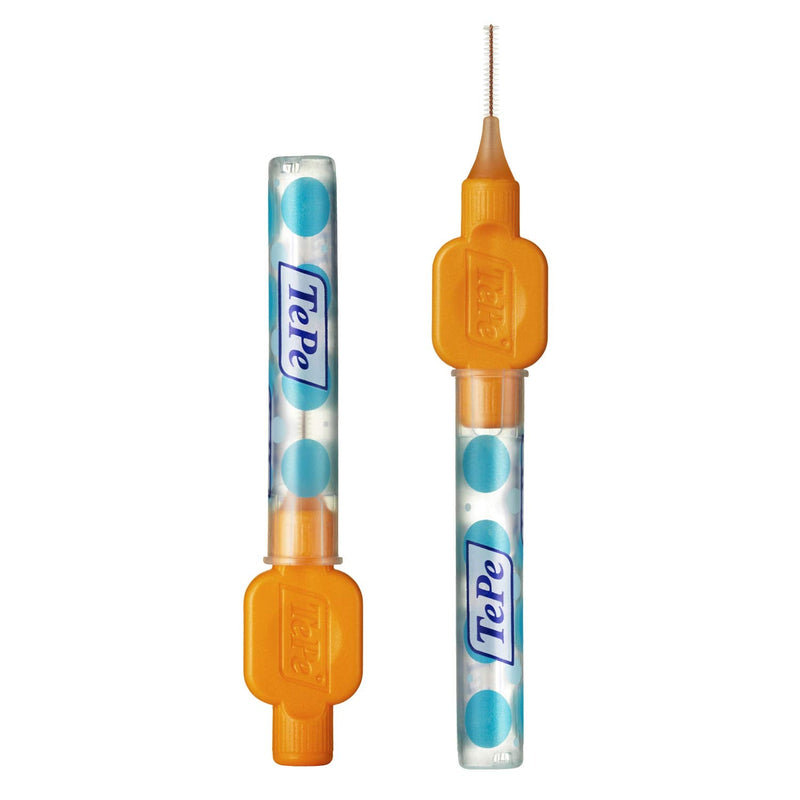 TePe Interdental Brush, Original, Orange, 0.45 mm/ISO 1, 8pcs, plaque removal, efficient clean between the teeth, tooth floss, for narrow gaps - NewNest Australia