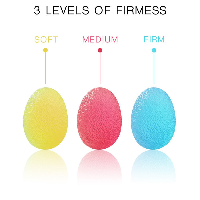voidbiov Hand Squeeze Stress Balls Set with Carry Bag- 3 Resistance, Finger Wrist Arthritis Therapy Rehab Exerciser, Carpal tunnel, Stroke Rehabilitation Equipment Red/Yellow/Blue S - NewNest Australia