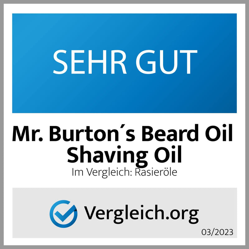 Mr. Burton's Shaving Oil Made in Germany - 50ml shaving oil for gentle traditional shaving prevents skin irritation, nourishes with argan oil, fragrance-free - NewNest Australia