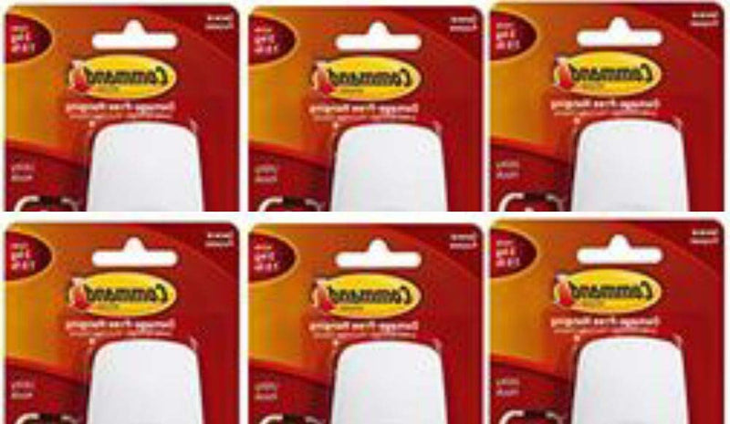 NewNest Australia - Command 17004-6_Value Jumbo Plastic Hook with Adhesive Strips, 6 Hooks, White 