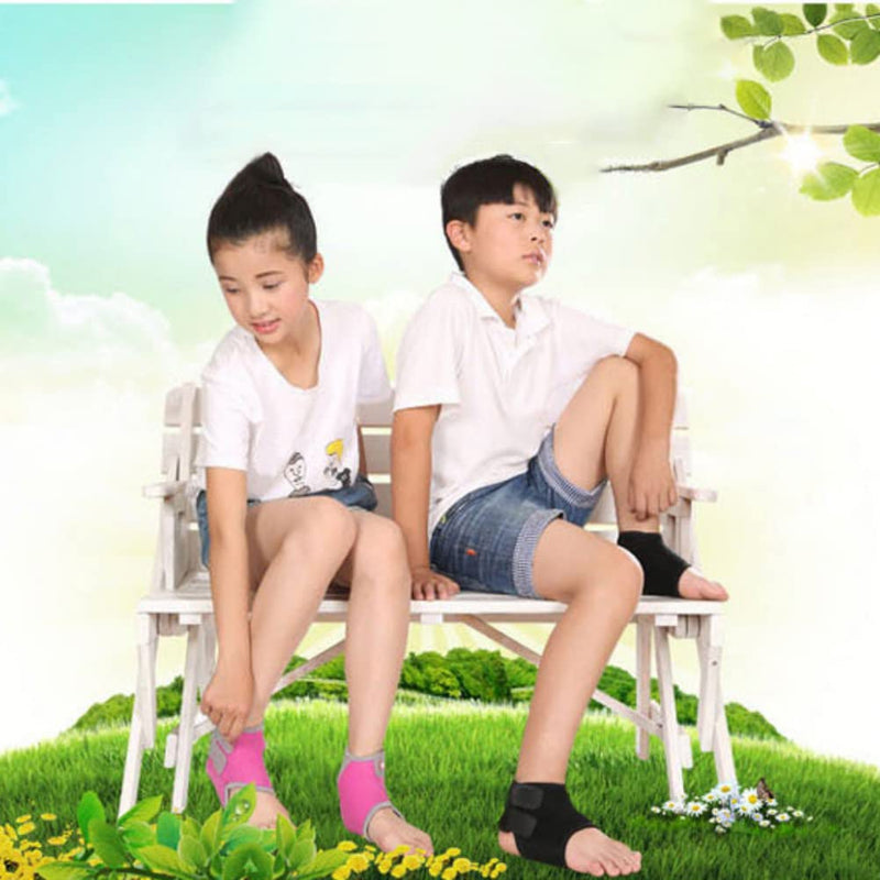 1 Pair Kids Ankle Support Adjustable Compression Ankle Brace Ankle Guard Protector Ankle Strap Ankle Tendon Foot Support Strains Sprains Arthritis Pain Relief Recovery Exercise Football Running Riding Rose Red EU 30-35, recommend Kids UK 1-3 - NewNest Australia