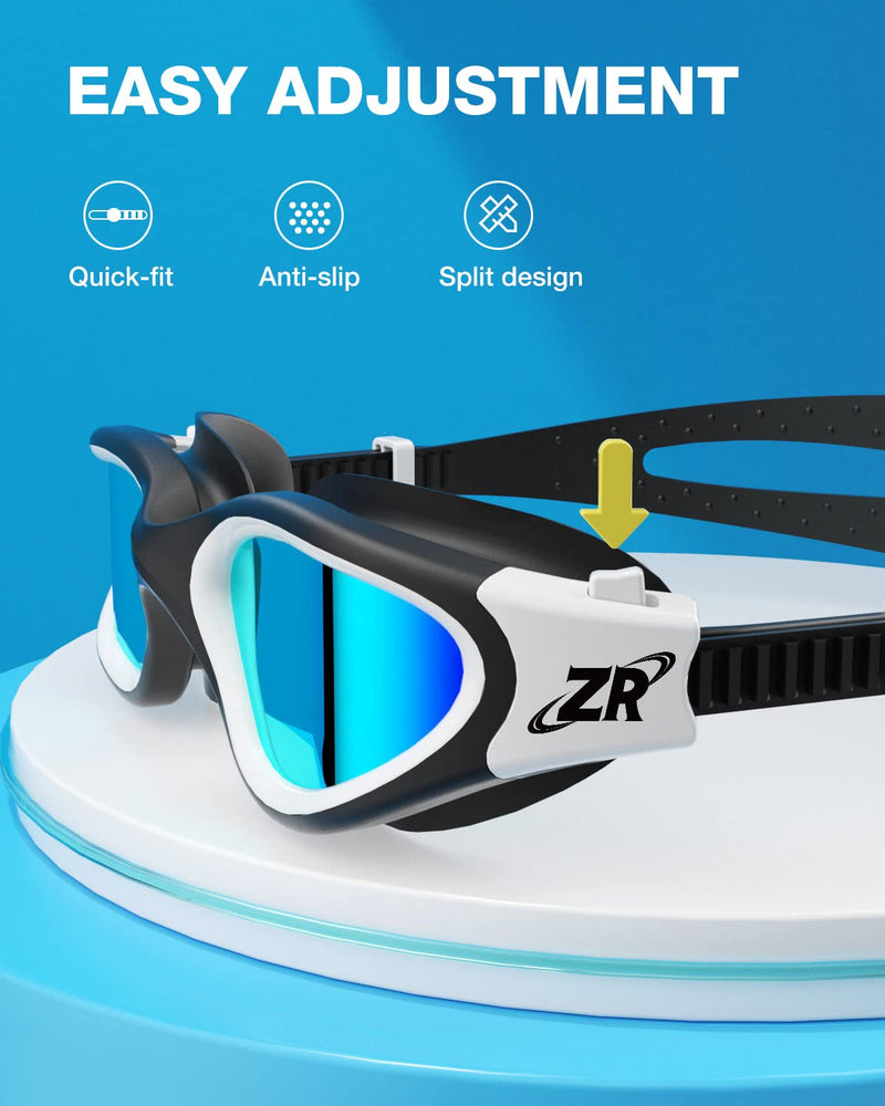 ZIONOR Kids Swim Goggles, Super Comfort Polarized Swimming Goggles for Kids 6-14 A0-kids-polarizedgold Lens White Frame - NewNest Australia
