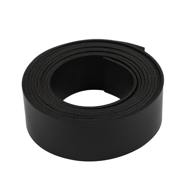 Picheng Double Sided Black Smooth Leather Strip 72 Inches Long (1 inches Wide) Very Suitable for for Pet Collars, Traction Ropes, Belts, Handles, Leather Watch Straps DIY Craft Projects (Black) - NewNest Australia