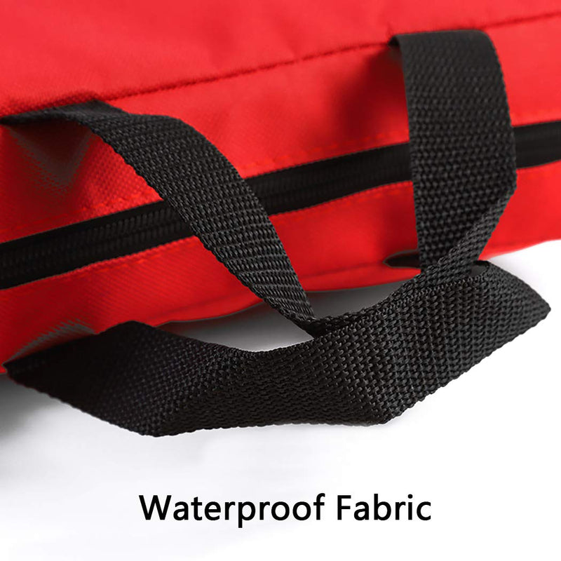 Aoutacc Empty First Aid Bag, Nylon Compact and Lightweight First Aid Kit for Emergency at Home, Office, Car, Outdoors, Boat, Camping, Hiking(Bag Only) (2 Pack Red With Handles) 2 Pack Red With Handles - NewNest Australia