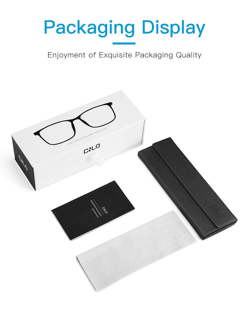CNLO Blue Light Filter Glasses Computer Glasses Reduce Eye Strain Lightweight Frame Men Women Crystal - NewNest Australia