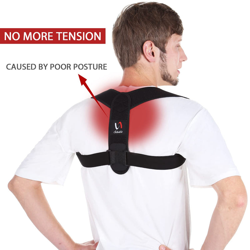 Posture Corrector for Men and Women - Comfortable Upper Back Brace, Adjustable Back Straightener Support for Neck, Back & Shoulder - NewNest Australia