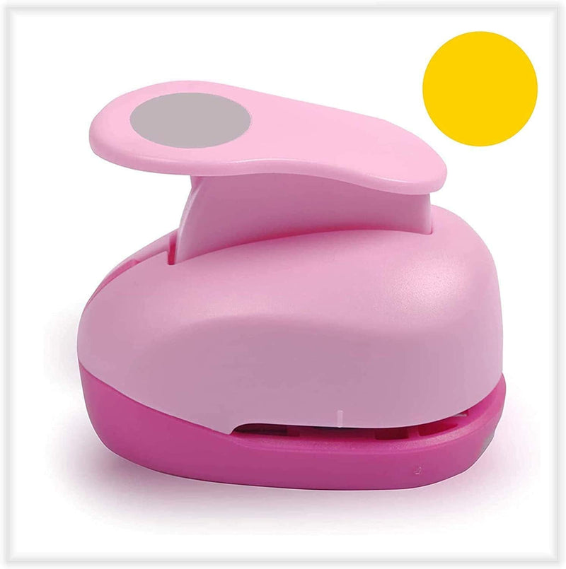 BearBoss 2 Inch Circle Punch, Hole Punch Shapes, Paper Punch Set for Scrapbooking Festival Paper Greeting Card DIY Albums Photos (Pink) - NewNest Australia