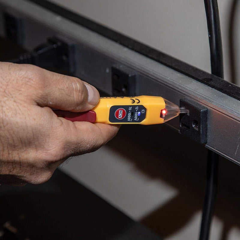 Klein Tools NCVT2P Dual Range Non Contact Voltage Tester, 12 - 1000V AC Pen, Flashing LED and Audible Warning Alarms, Pocket Clip Volt Tester - NewNest Australia