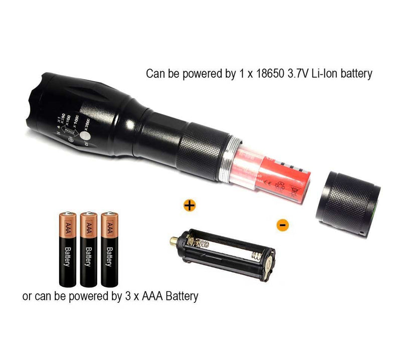 WAYLLSHINE One Mode Red Light Flashlight, 1 Mode Red LED Flashlight 18650 Red Flashlight, Red LED Red Light For Astronomy, Aviation, Night Observation - NewNest Australia