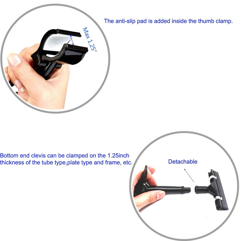Mlici Sign Clips Merchandise Sign, Plastic Adjustable Clip Sign Holder Stand POP Clamp, 8 Pieces Clip-on Style Double Head Display Clips Rotating Swivel Sign Tag for Shelf Label Card - NewNest Australia