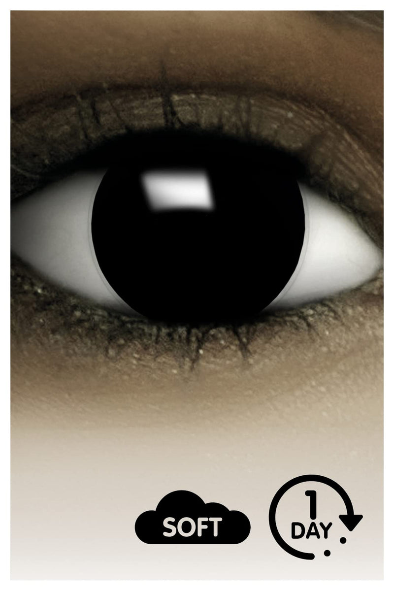 FXCONTACTS colored contact lenses Halloween black, 2 pieces (1 pair), without prescription HEXE - NewNest Australia