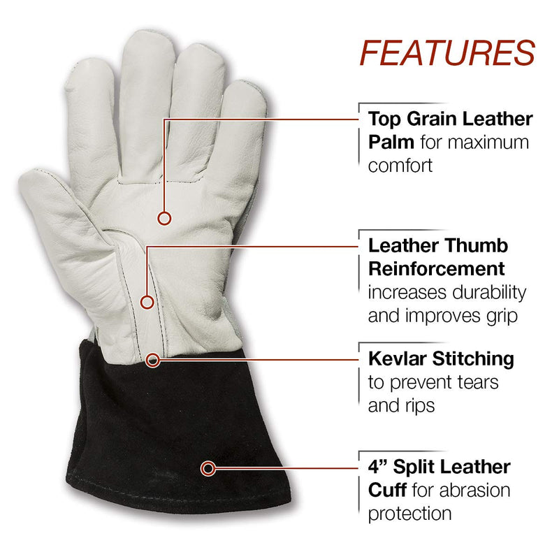 Lincoln Electric DynaMIG Traditional MIG Welding Gloves | Top Grain Leather | Large | K3805-L - NewNest Australia