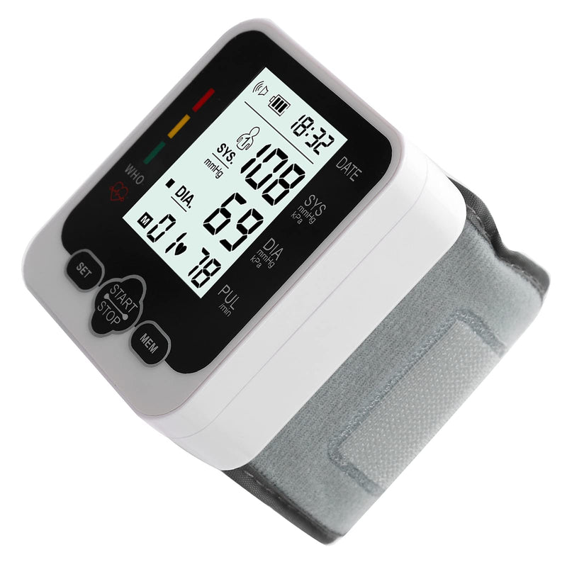 Wrist Blood Pressure Monitor, Lcd Screen Blood Pressure Monitor With Automatic Voice Transmission, Reading Memory, Wrist Blood Pressure Cuff For Home And Hospital Use - NewNest Australia