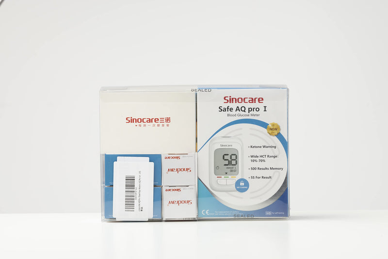 Sinocare Blood Sugar Monitor, 100pcs Strips & 100pcs lans. Safe AQ Pro I Diabetes Testing Kit with Ketone Warning, 2023 Upgrading Blood Glucose Monitors, Including Battery, mmol/L AQ Pro Set - 100 - NewNest Australia