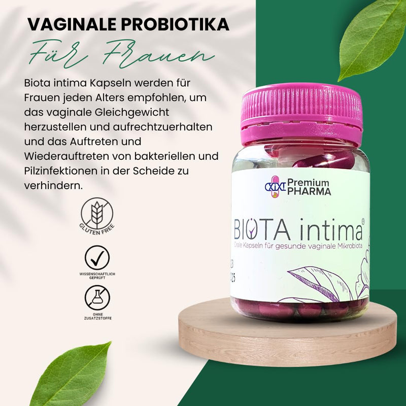 Biota Intima Capsules, Vaginal Probiotics, Probiotics For Women, Intimate Care With Lactic Acid, 180 Billion Cfu, 6 Strains Lactobacillus, Lactoferrin, Vitamin D - NewNest Australia
