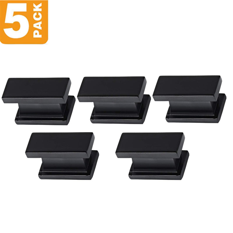 Southern Hills Black Cabinet Knobs - Rectangle - Pack of 5 - Kitchen Cabinet Knobs - Cabinet Hardware Pulls - SHKM001-BLK-5 - NewNest Australia