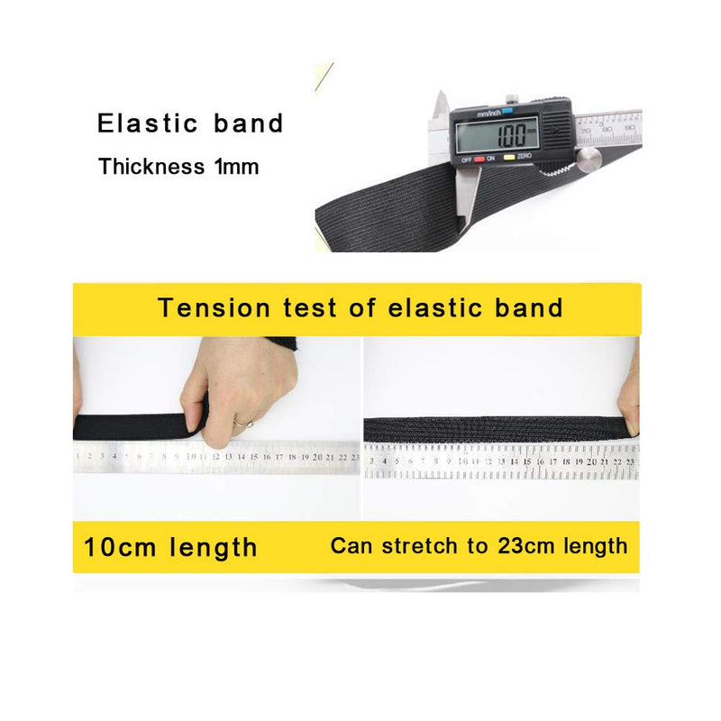 Knit Elastic Bands for Sewing Black Heavy Stretch High Elasticity Flat Elastic Cord 3 Inch Wide Braided Elastic Spool 5 Yard 3" - NewNest Australia