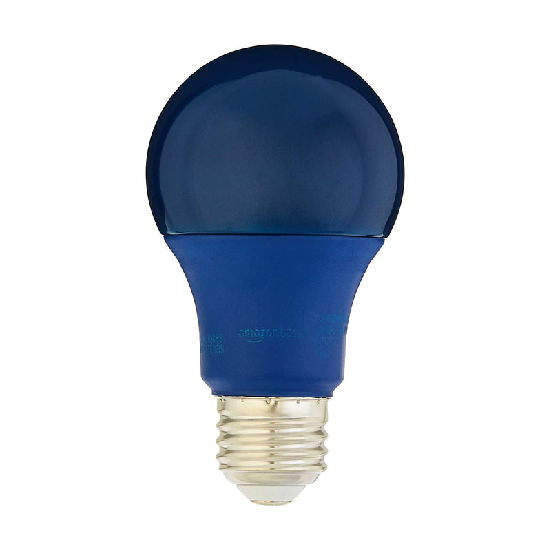 Amazon Basics 60 Watt Equivalent, Non-Dimmable, A19 LED Light Bulb | Blue, 2-Pack - NewNest Australia