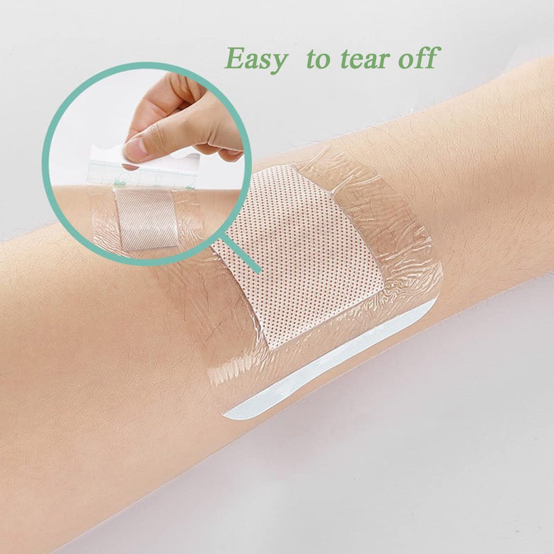 10 Pieces Transparent Stretch Adhesive Bandages Waterproof Film Dressing Breathable Tape Micro First Aid Tape Skin Covers for First Aid and Wound Care Swimming - NewNest Australia