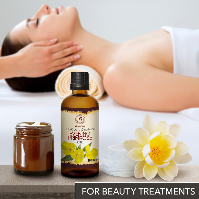Evening Primrose Oil 100 Ml ‚ Oenothera Biennis Oil ‚ Cold Pressed & Refined ‚ 100% Pure & Natural ‚ Best Care For Face ‚ Body ‚ Massage ‚ Wellness ‚ Cosmetics ‚ Glass Bottle - NewNest Australia