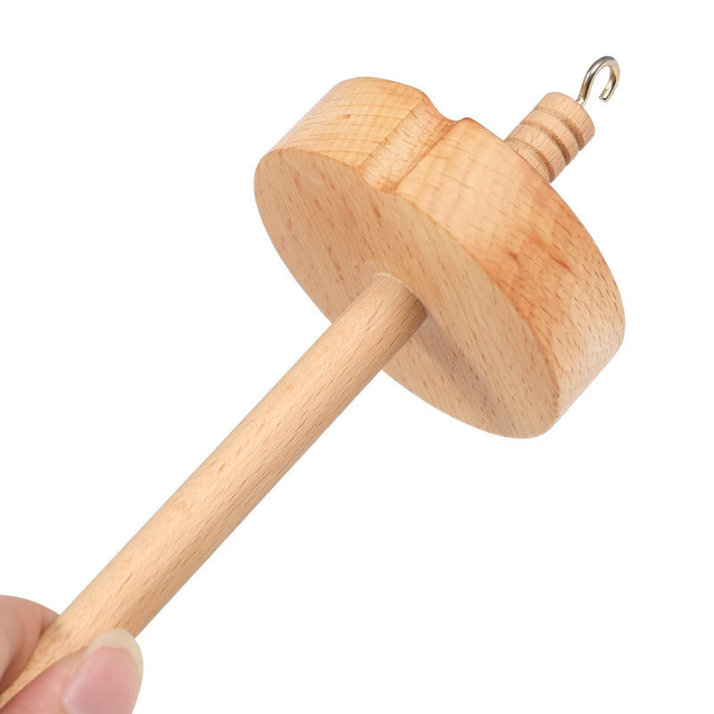 Finetoknow Drop Spindle Top Whorl Yarn Spin Hand Carved Wooden Tool for Beginners - NewNest Australia