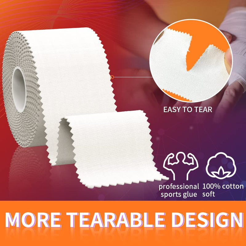 Athletic Tape-Medical Tape-Ankle Tape-Sfuchin 2 Pack 1.5" X 15 Yard Sports Tape-Strong Easy Tear NO Sticky Residue for Wrist Tape Baseball Arms Football Climbing Boxing Bat Lacrosse Hockey Stick - NewNest Australia