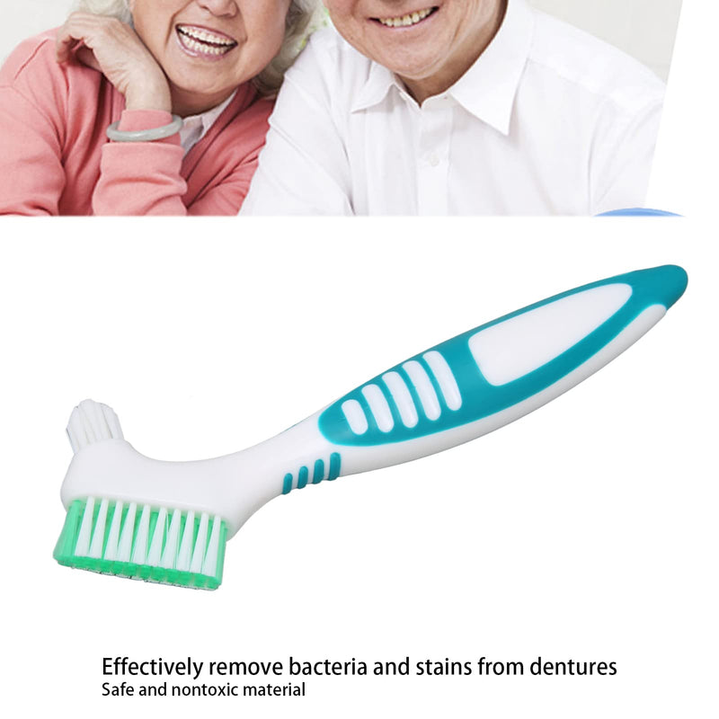 Denture brush, denture cleaner with multi-layer, soft bristles, removal of plaque bacteria, effective cleaning, prevents tartar, safe, non-toxic toothbrush for false teeth - NewNest Australia