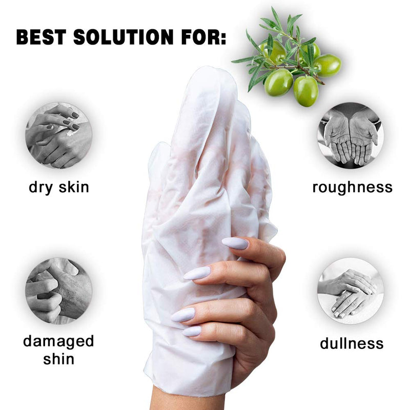 [MOND'SUB] 5 Pairs Mineral Olive Oil Moisturizing Hand Masks | Moisturizer Hands Mask for Women & Men | Premium Hydrating Gloves for Dry Hands & Damaged Skins With Rich Vitamin E and A - NewNest Australia