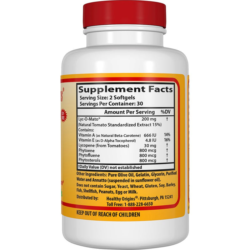 Healthy Origins LYC-O-Mato Lycopene 15 Mg, 60 Softgels 60 Count - NewNest Australia