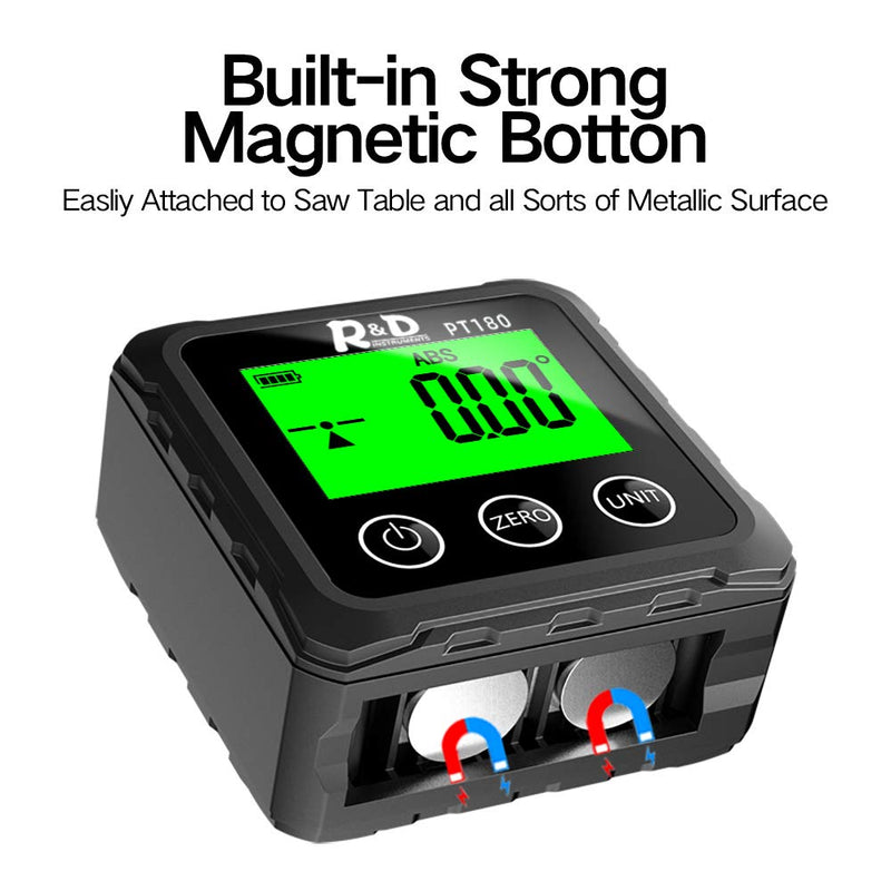 Digital Angle Finder Magnetic PT180 Table Saw Angle Finder Tool - Digital Inclinometer -4 of 90 Degree Finder Angle Cube -IP54 Digital Protractor Bevel Gauge for Woodworking Micro Jig - NewNest Australia