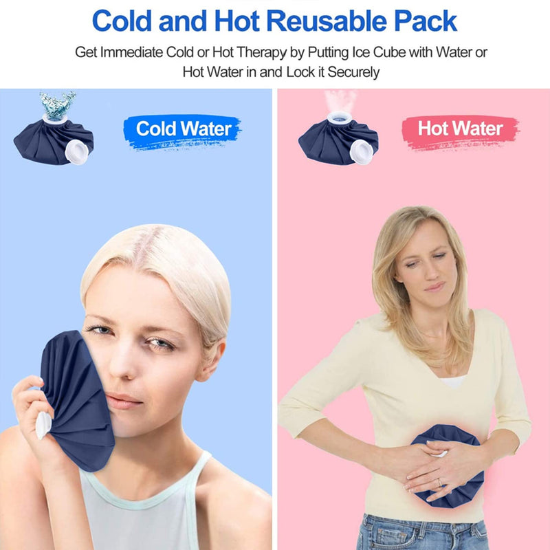 Ice Bag,Reusable Ice Cold Pack First Aid Ice Packs Hot & Cold Ice Bags First Aid Therapy Packs Refillable Flexible Waterproof Pouch for Sports Injury Pain Relief and Reduce Swelling (20cm) 20cm - NewNest Australia