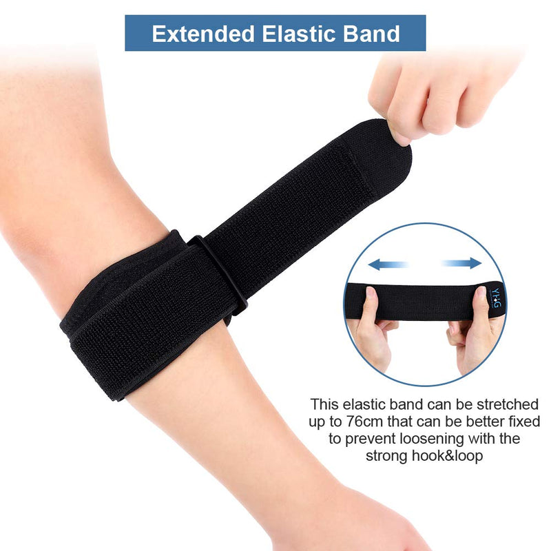 Bandage Elbow Support For Tendonitis, Golfer'S Elbow Brace, Tennis Elbow Support With Compression Pad And Extended Elastic Band For Stretching, Tennis, Golfer'S Elbow, - NewNest Australia