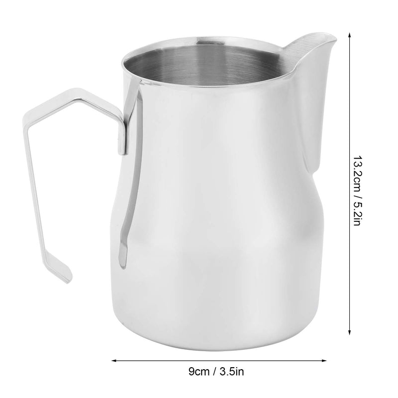 Omabeta Stainless Steel Pointed Mouth Coffee Milk Frothing Cup Coffee Jug Pitcher for Latte Art Cappuccino Barista Milk(large) - NewNest Australia