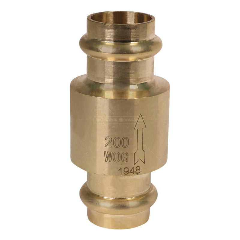 Midline Valve 372S256 Inline Spring Loaded Check Valve, Backflow Prevention Lead Free, 3/4 in. Press Connections, Cast Brass Single Pack 3/4 in. - NewNest Australia