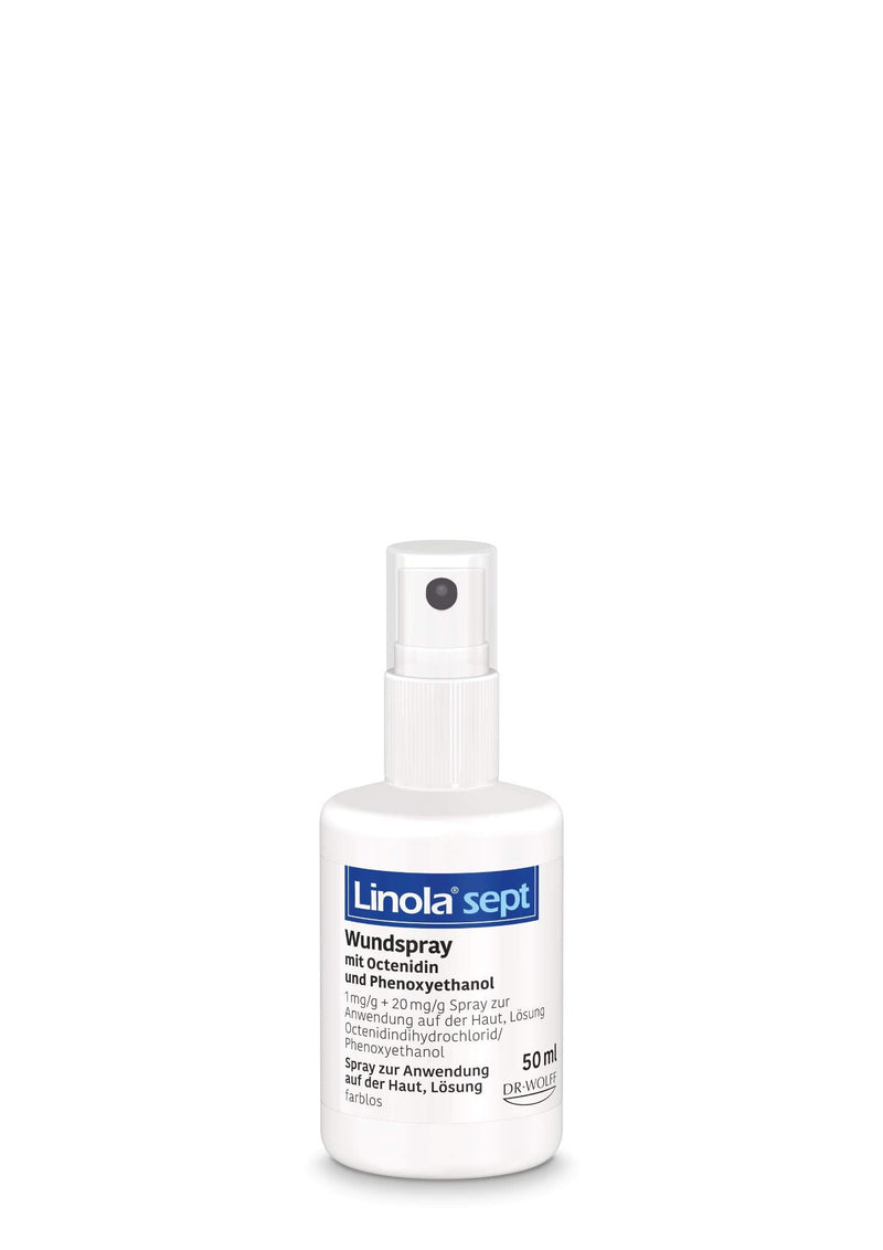Linola sept wound spray - for supportive antiseptic wound cleaning, skin-friendly spray against wound infections - 1 x 50 ml - NewNest Australia