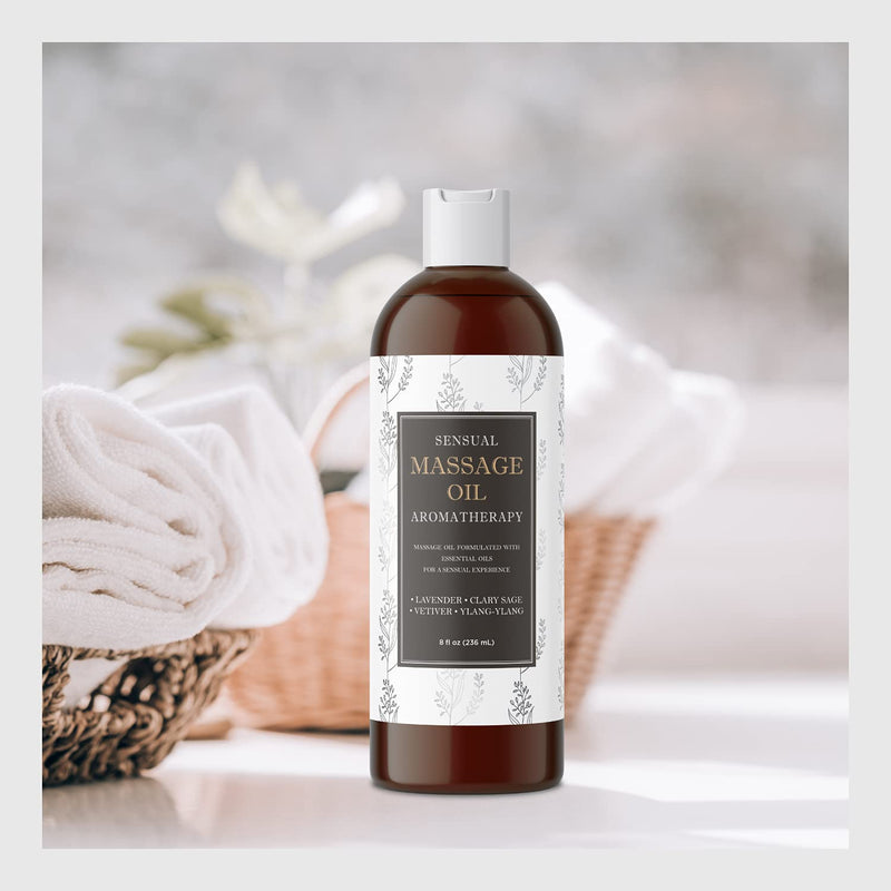 Spa Inspired Relaxing Massage Oil - Non Greasy Massage Oil for Massage Therapy and Nourishing Body Oil for Men and Women - Aromatic Aromatherapy Oils and Full Body Moisturizer Body Oil for Dry Skin - NewNest Australia