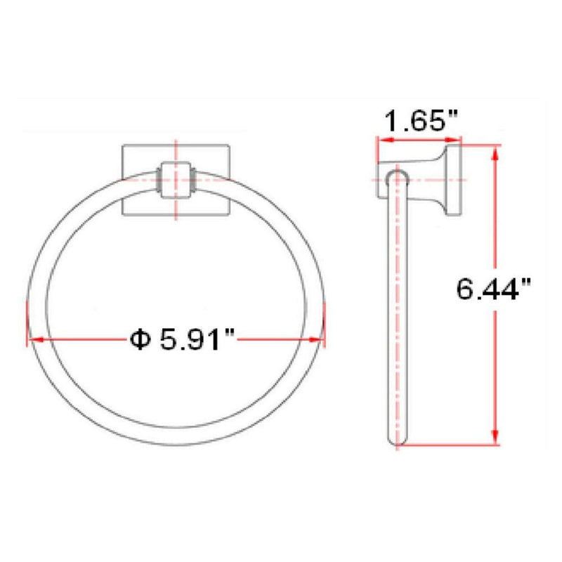 Design House 533091 Millbridge Bath Accessories, Towel Ring, Polished Chrome - NewNest Australia