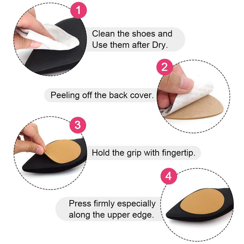 Dr. Shoesert Non-Slip Shoes Pads Adhesive Shoe Sole Protectors, High Heels Anti-Slip Shoe Grips (Yellow + Black) Black + Yellow - NewNest Australia