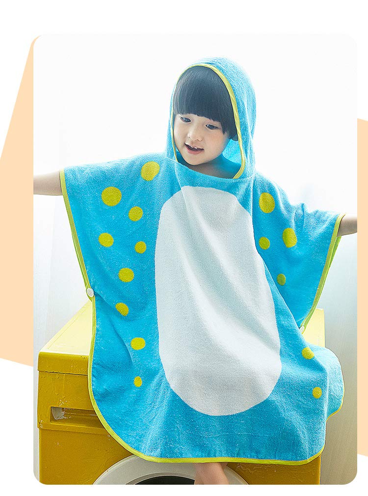 Maleroads Soft Cotton Baby Bath Towel Beach Towel Bathrobe for Kids 0-8 Years (Blue Elephant, 0-4Y) Blue Elephant - NewNest Australia