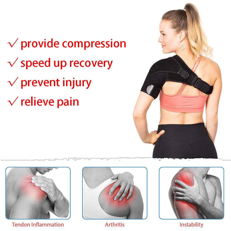 Adjustable Shoulder Brace Shoulder Guard Shoulder Strap Universal For Right And Left Shoulder Women And Men For Ac Joints, Tendonitis, Sports Injuries Pain Relief - NewNest Australia
