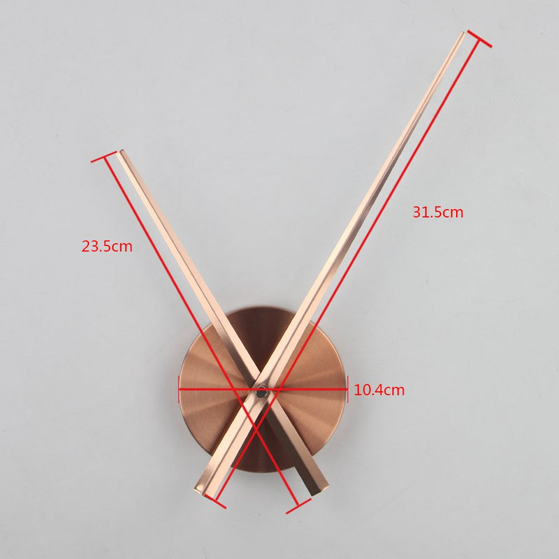 NewNest Australia - Timelike 3D Clock Hands, DIY Large Clock Hands Needles Wall Clocks 3D Home Art Decor Quartz Clock Mechanism Accessories Copper 